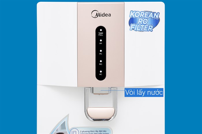 Máy lọc nước RO Midea JN1742T Màu Trắng