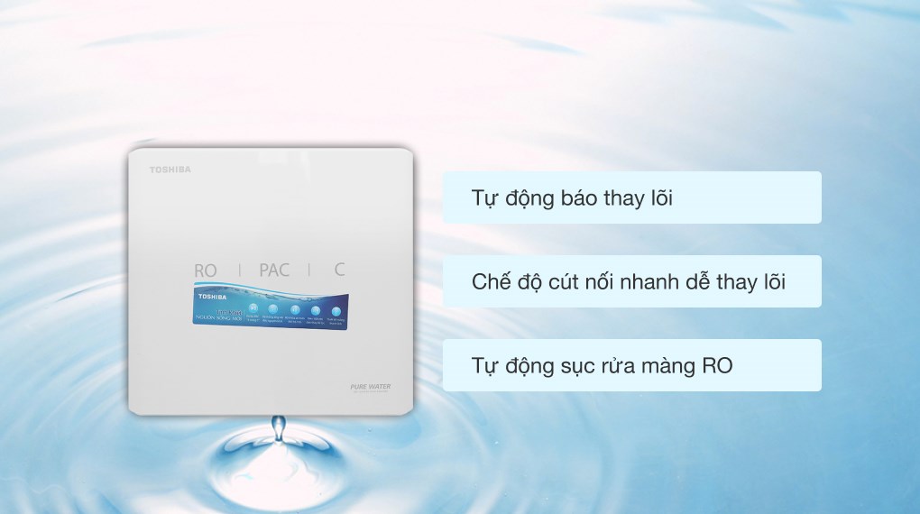 Máy lọc nước RO Toshiba TWP-N1686UV(W1) 3 lõi