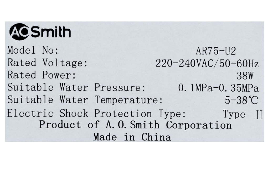 Siêu thị máy lọc nước AOSMITH AR75-U2 (Imei) 5 lõi