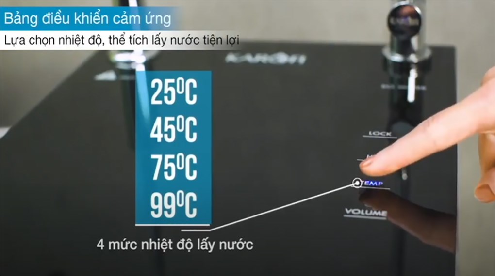 Máy lọc nước nóng nguội RO Karofi O-H128/H 8 lõi