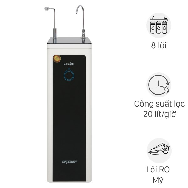 Máy lọc nước nóng nguội RO Karofi O-H128/H 8 lõi