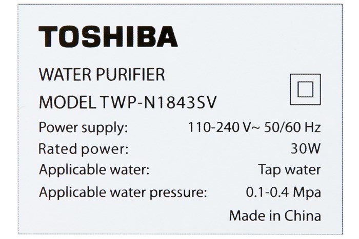 Máy lọc nước RO Toshiba TWP-N1843SV 3 lõi Màu Nâu