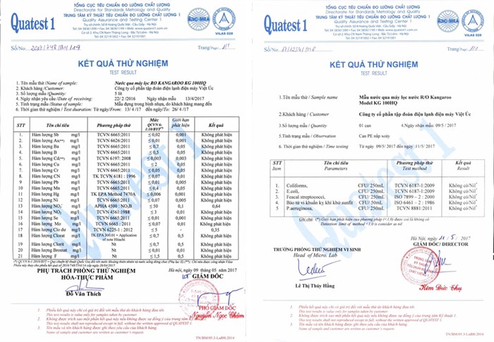 Máy lọc nước RO không vỏ Hydrogen Kangaroo KG100HQ 9 lõi Màu Trắng