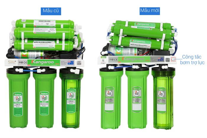 Máy lọc nước RO Kangaroo KG110 9 lõi Màu Xanh lá