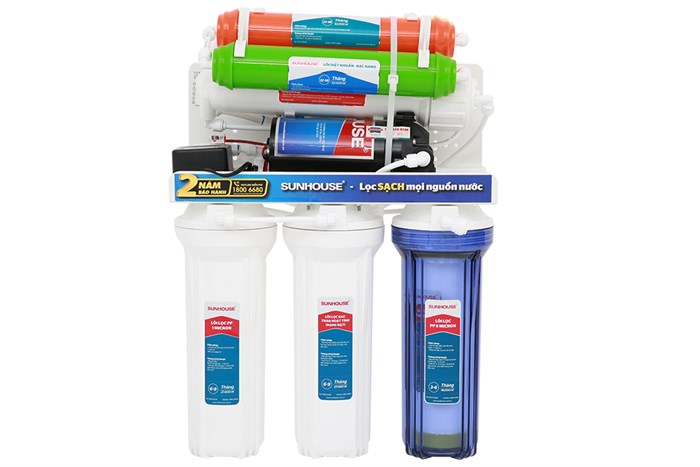 Máy lọc nước RO Sunhouse SHA8878KV 8 lõi Màu Trắng