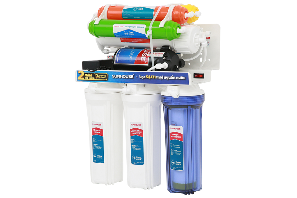 Máy lọc nước RO Sunhouse SHA8878KV 8 lõi Màu Trắng