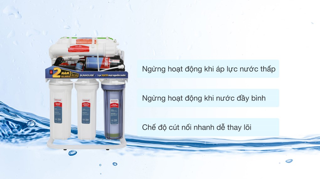 Máy lọc nước RO Sunhouse SHA88117KV 10 lõi