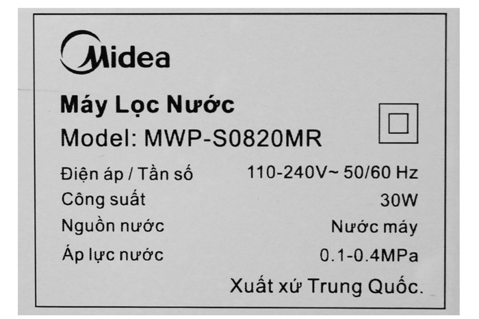 Máy lọc nước RO Midea MWP-S0820MR 8 lõi Màu Vàng