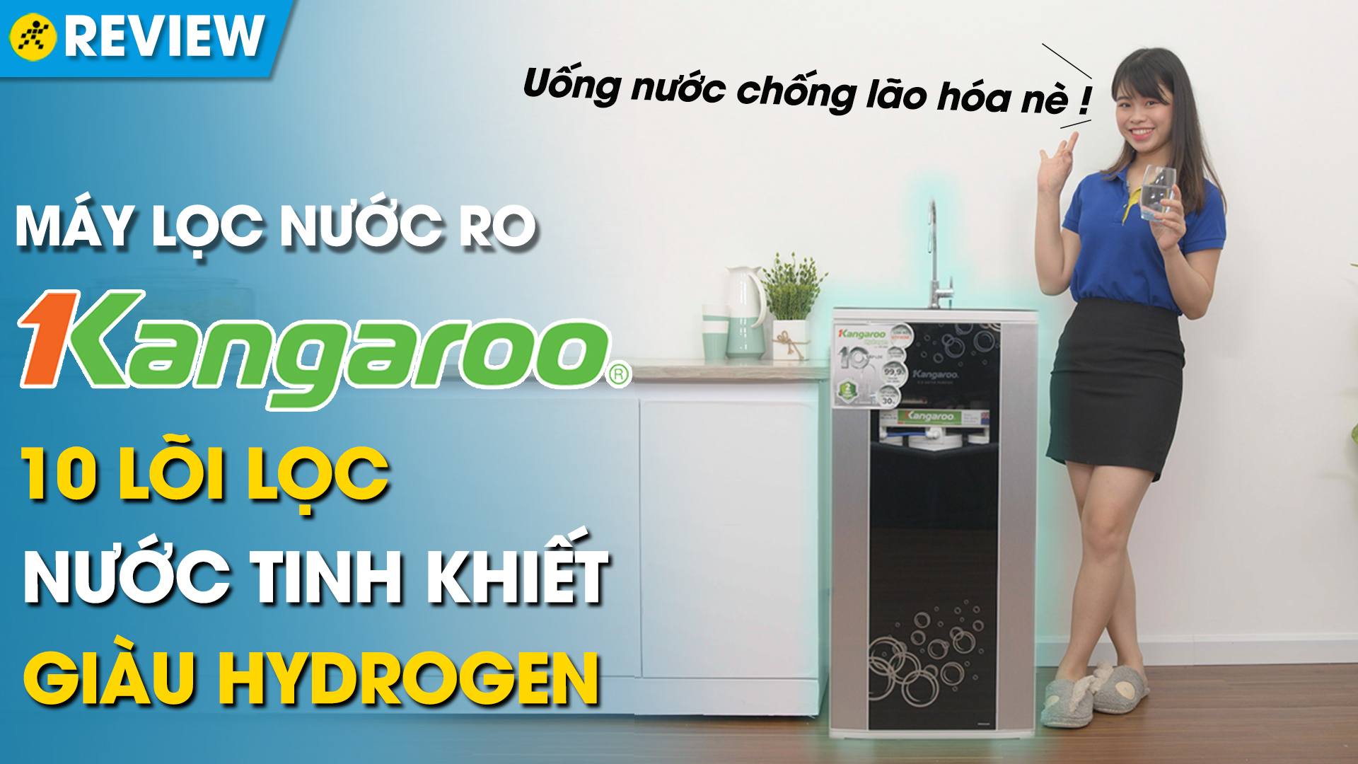 Máy lọc nước RO Hydrogen Kangaroo KG10G5VTU 10 lõi