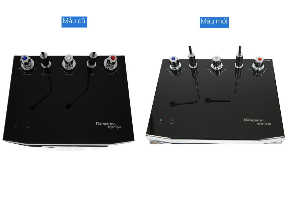 Máy lọc nước RO nóng nguội lạnh Hydrogen Kangaroo KG10A4VTU 10 lõi Màu Đen - Xám
