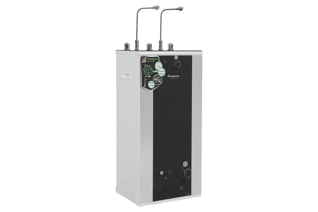 Máy lọc nước RO nóng nguội lạnh Hydrogen Kangaroo KG10A4VTU 10 lõi Màu Đen - Xám