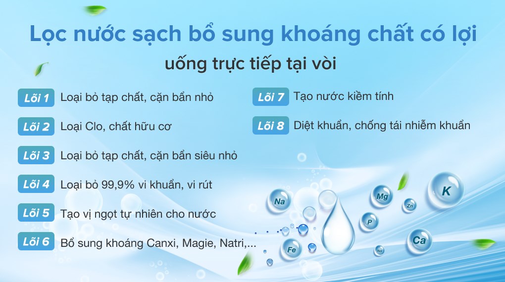 Máy lọc nước R.O Delites DES0820RO 8 lõi - 4