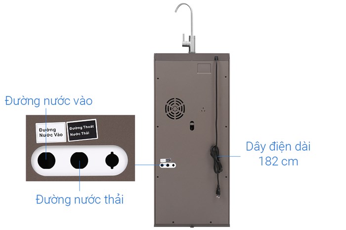 Máy lọc nước R.O Delites DES0820RO 8 lõi Màu Đen