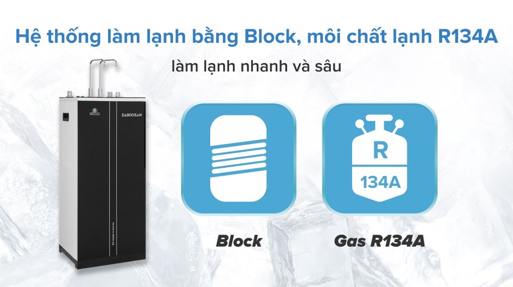Máy lọc nước RO nóng nguội lạnh Daikiosan DXW-32709H 9 lõi