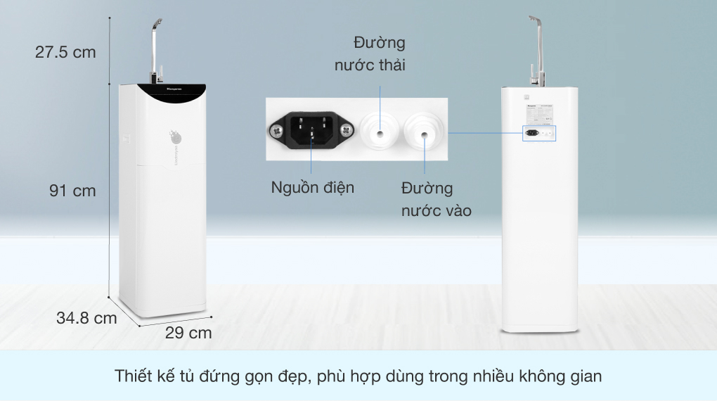 Máy lọc nước RO Hydrogen Kangaroo KG100ES 7 lõi
