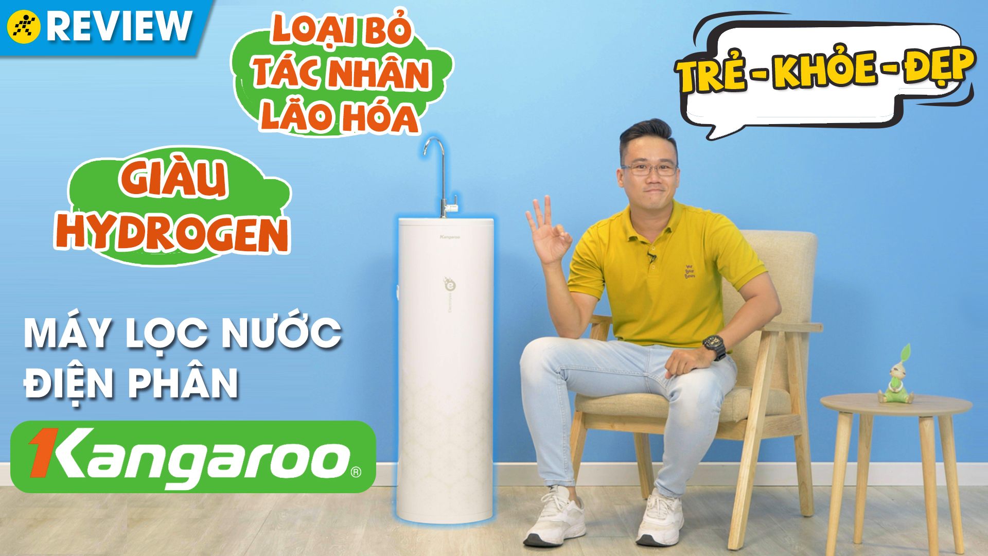Máy lọc nước RO Hydrogen Kangaroo KG100EO 7 lõi