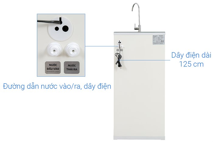 Máy lọc nước RO Kangaroo KG08G4 VTU 8 lõi Màu Đen - Xám