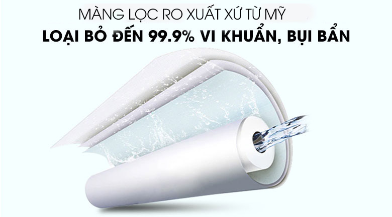 Màng lọc RO đên từ Mỹ - Máy lọc nước RO Karofi K9IQ-3S 9 lõi