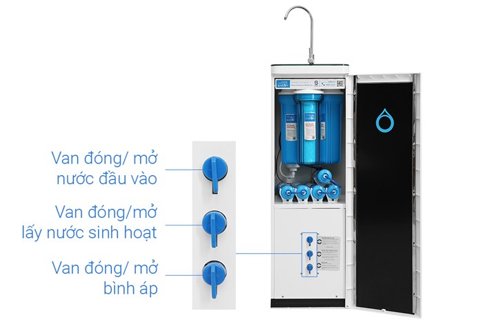 Máy lọc nước RO Karofi Optimus Pro O-i439 9 lõi Màu Trắng - Đen