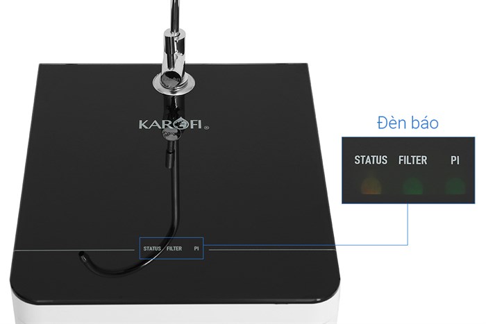 Máy lọc nước RO Karofi Optimus Pro O-i439 9 lõi Màu Trắng - Đen