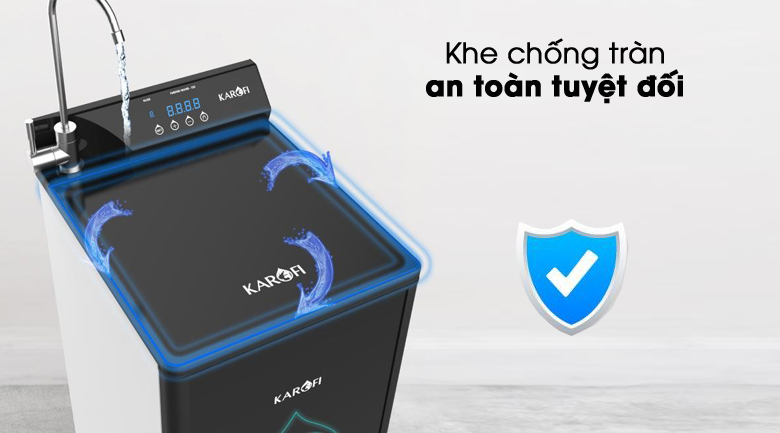 Khe chống tràn - Máy lọc nước RO Karofi Optimus Plus O-P1310 10 lõi KG