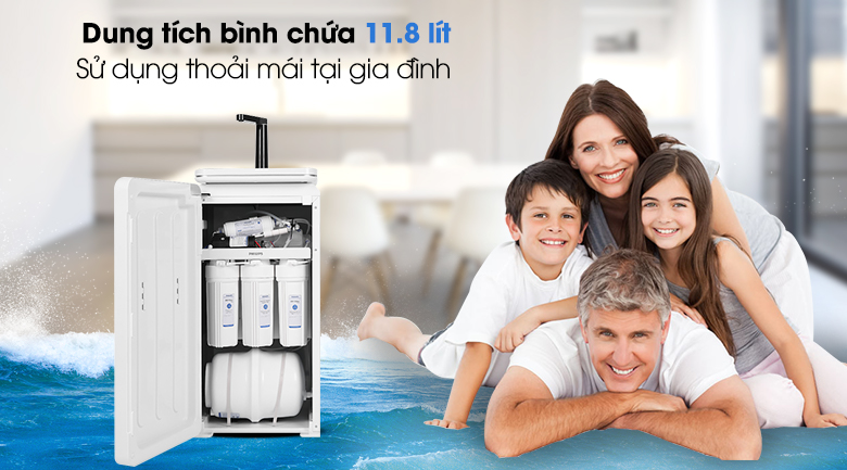 Máy lọc nước RO nóng nguội lạnh Philips ADD8980 6 lõi