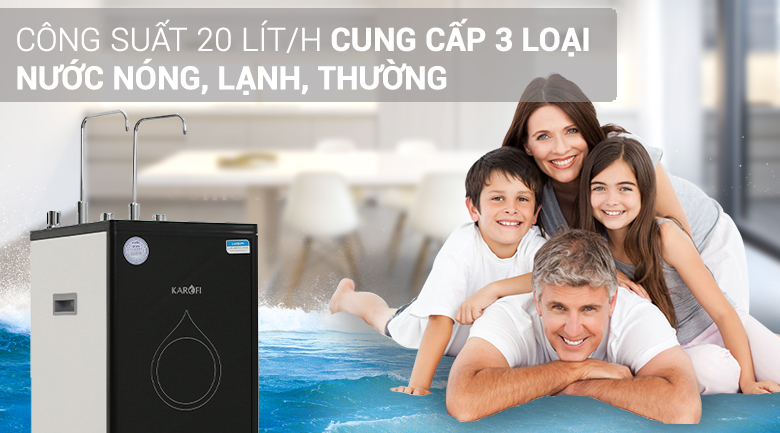 Máy lọc nước RO nóng nguội lạnh Karofi Optimus Duo O-D138 7 lõi