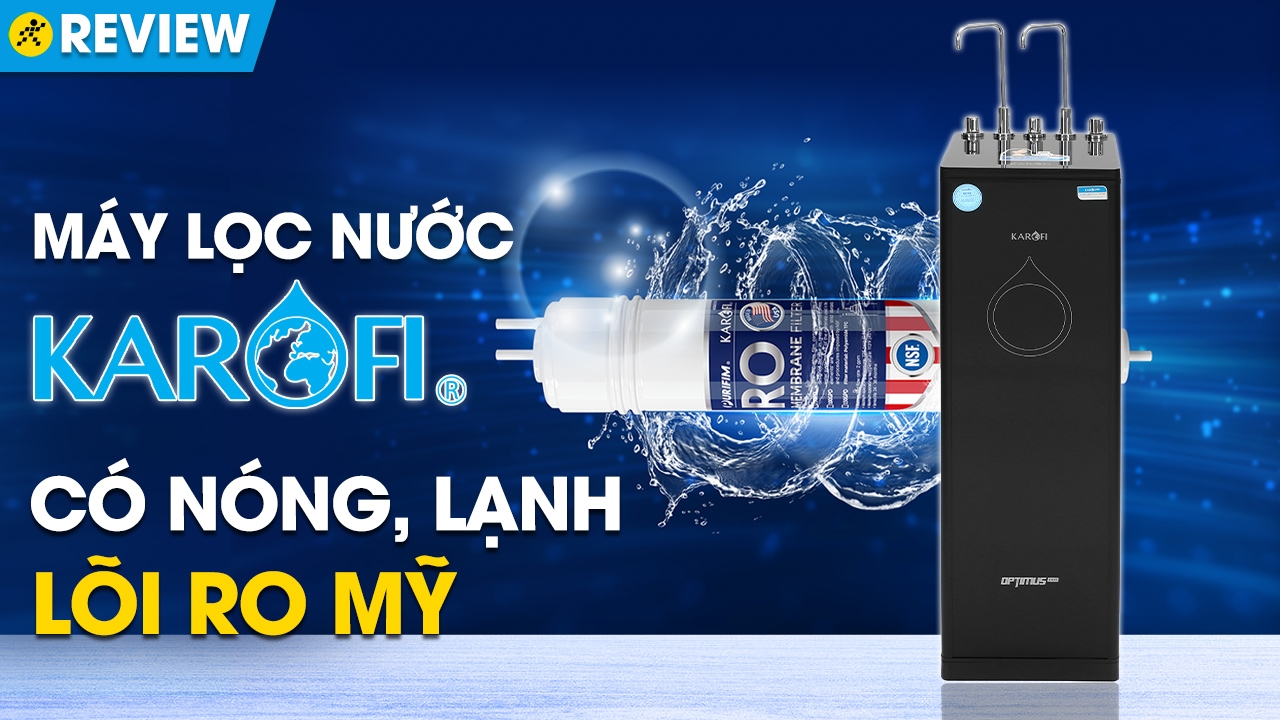 Máy lọc nước RO nóng nguội lạnh Karofi Optimus Duo O-D138 7 lõi