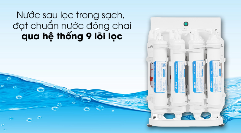 Máy lọc nước RO Daikiosan DXW-44009D - Trang bị hệ thống 9 lõi lọc