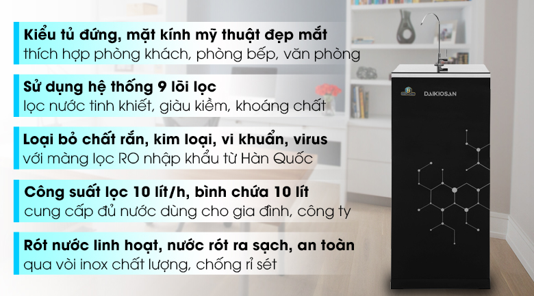 Máy lọc nước RO Daikiosan DXW-32009H 9 lõi