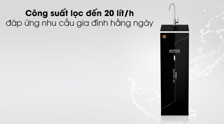 Máy lọc nước RO MUTOSI MP-290SK 9 lõi - Công suất lọc đến 20 lít/h