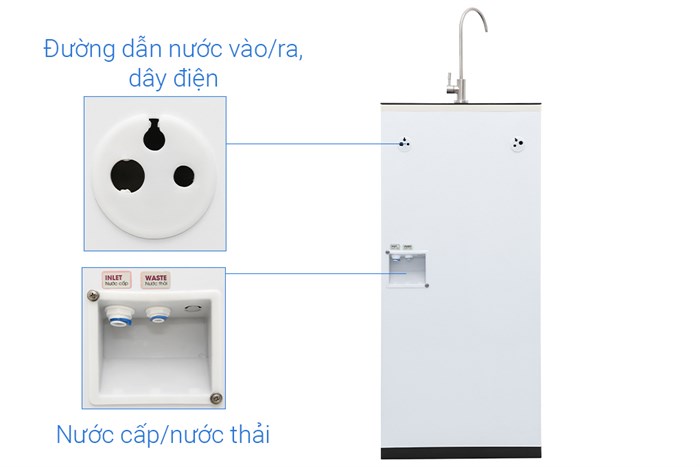Máy lọc nước RO Mutosi MP-281M 8 lõi Màu Đen