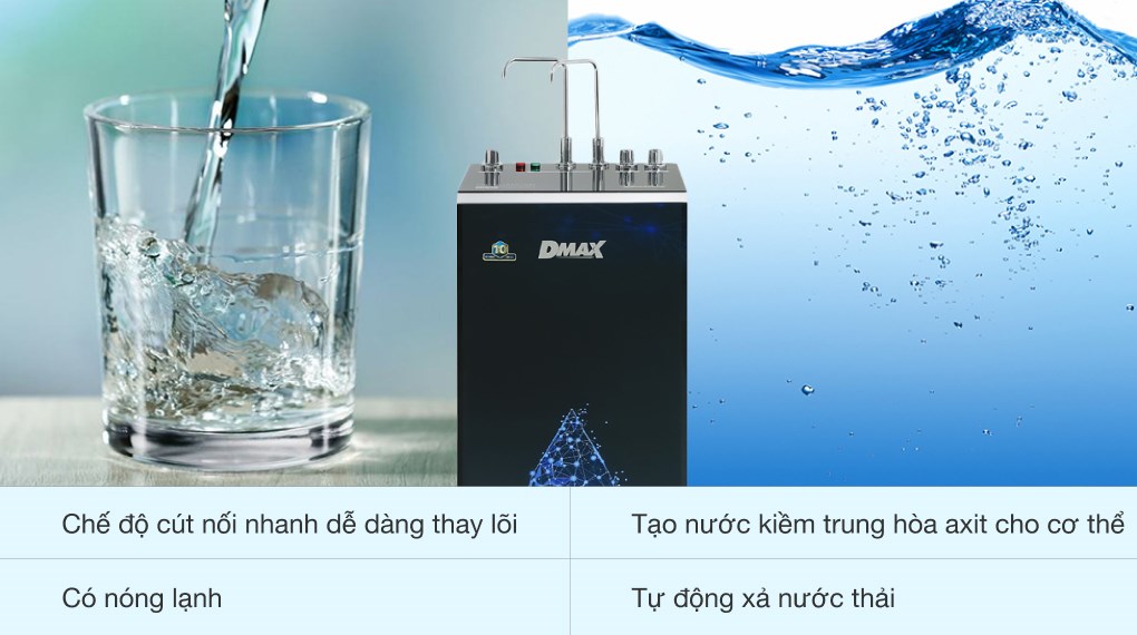 Máy lọc nước RO nóng nguội lạnh Dmax DMW-43710H 10 lõi