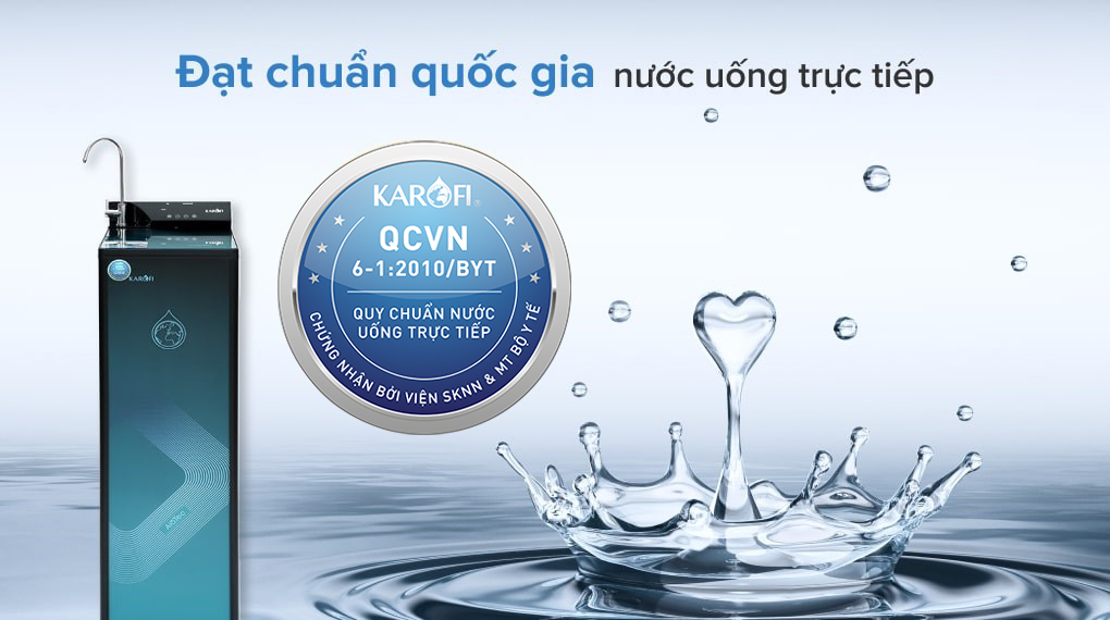 Chuẩn quốc gia nước uống trực tiếp - Máy lọc nước RO Karofi KAQ-P95 10 lõi 