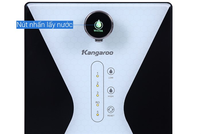 Máy lọc nước RO Hydrogen Kangaroo KG100EED 5 lõi Màu Đen - Xám