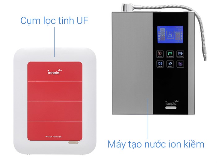Máy lọc nước điện giải ion kiềm IONPIA 5100 5 lõi 7 tấm điện cực Màu Bạc