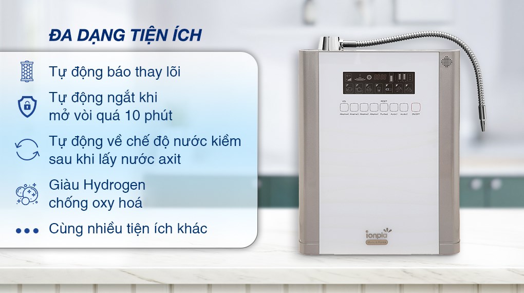 Máy lọc nước điện giải ion kiềm IONPIA 5250 5 lõi 5 tấm điện cực