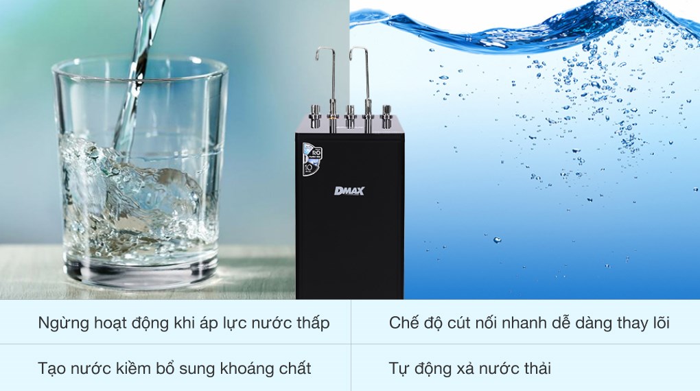 Máy lọc nước RO nóng nguội lạnh Dmax LNT003 10 lõi