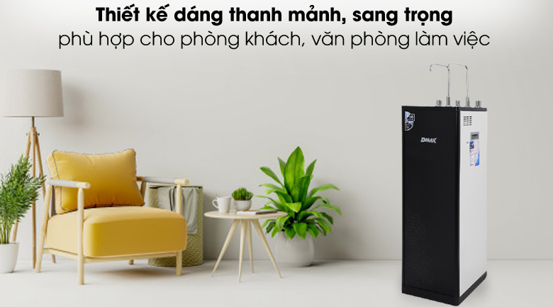 5 đặc điểm nổi bật của máy lọc nước nóng lạnh RO DMAX LNT003 10 lõi > Thiết kế tủ đứng nhỏ gọn, di chuyển dễ dàng