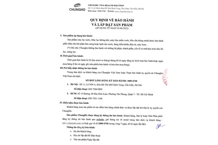 Máy lọc nước nguội lạnh RO ChungHo CHP-2321D 3 lõi