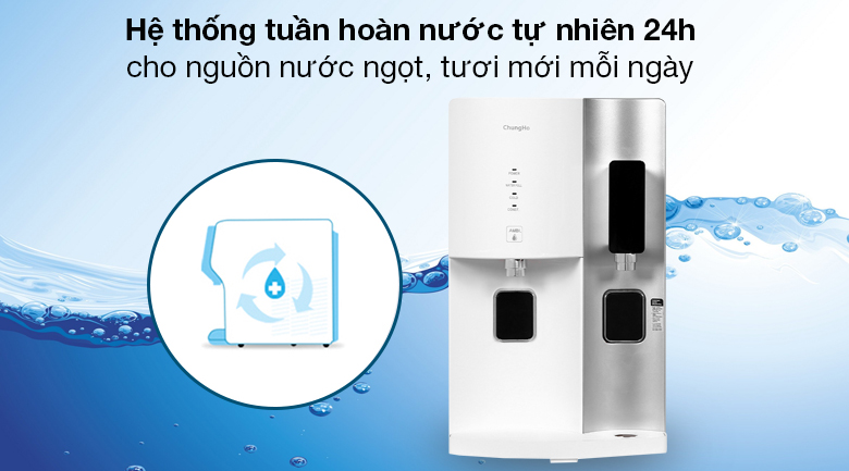 Máy lọc nước nguội lạnh RO ChungHo CHP-2321D 3 lõi - Hệ thống tuần hoàn nước tự nhiên 24 tiếng
