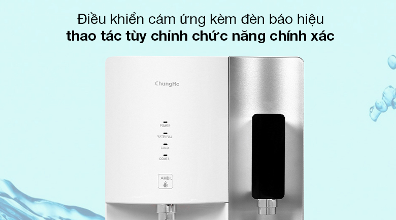 Máy lọc nước nguội lạnh RO ChungHo CHP-2321D 3 lõi - Bảng điều khiển bằng cảm ứng