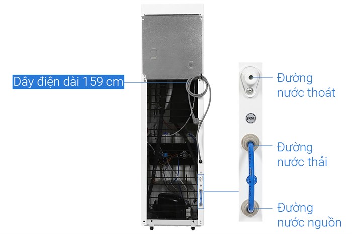 Máy lọc nước RO nóng nguội lạnh ChungHo CHP-3800ST1 4 lõi Màu Trắng