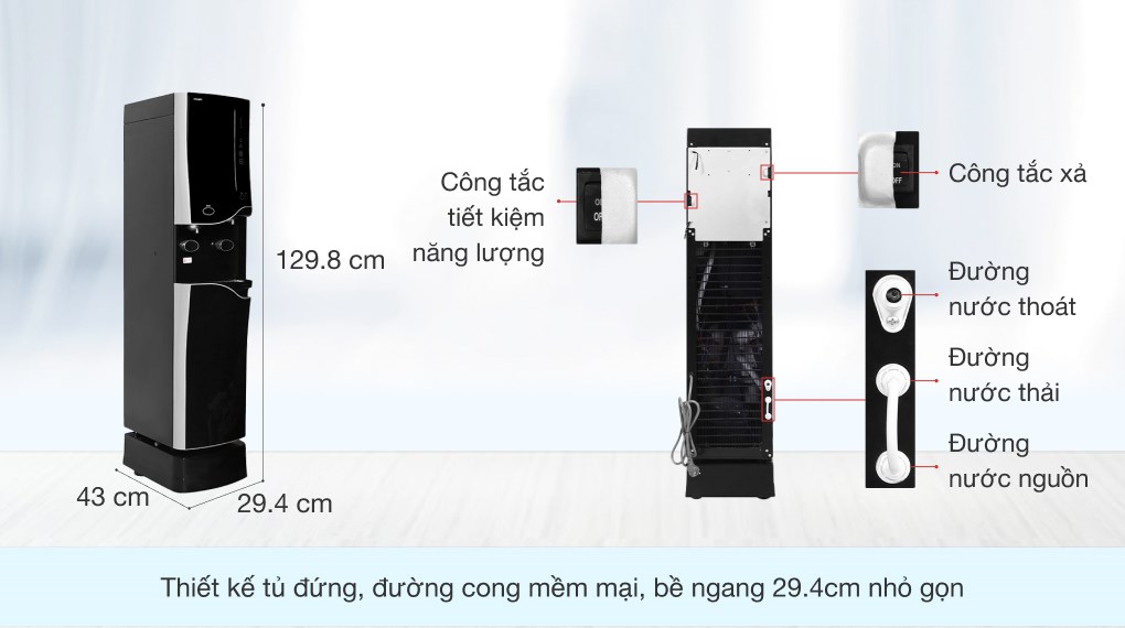 Máy lọc nước RO nóng nguội lạnh ChungHo CHP-3720S 4 lõi