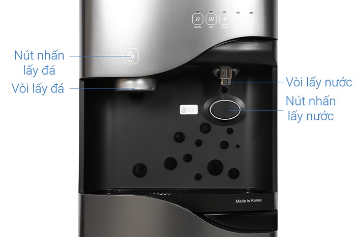 Máy lọc nước RO nóng nguội lạnh, làm đá ChungHo CHP-5380S2 4 lõi Màu Đen