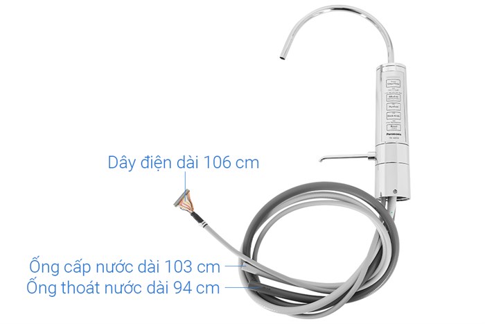 Máy lọc nước điện giải ion kiềm Panasonic TK-AB50 5 tấm điện cực Màu Bạc Inox
