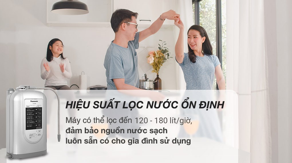 Máy lọc nước điện giải ion kiềm Panasonic TK-AS45 3 tấm điện cực
