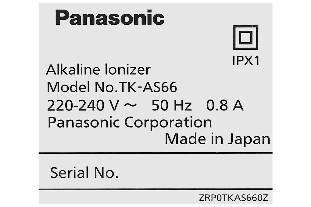 Máy lọc nước ion kiềm Panasonic TK-AS66 5 tấm điện cực