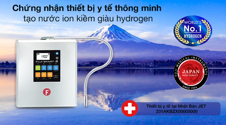 Chứng nhận thiết bị y tế - Máy lọc nước ion kiềm Fuji Smart i9 10 tấm điện cực