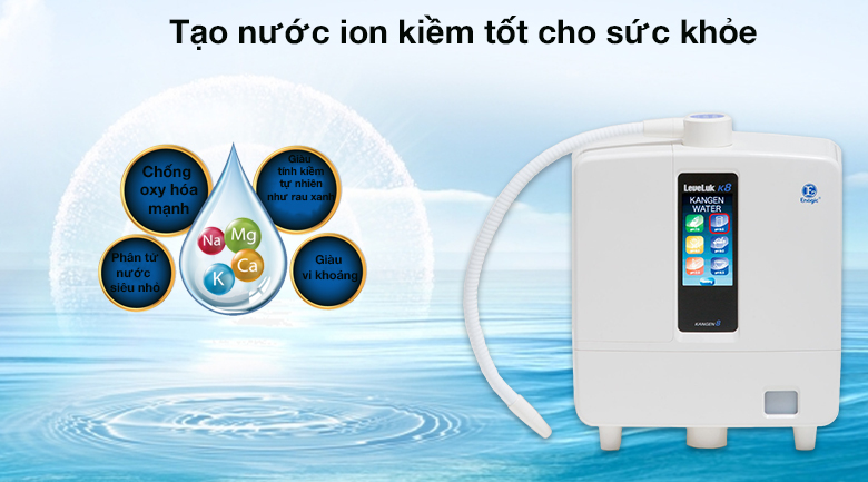 Nước ion kiềm - Máy lọc nước ion kiềm Kangen LeveLuk K8 8 tấm điện cực